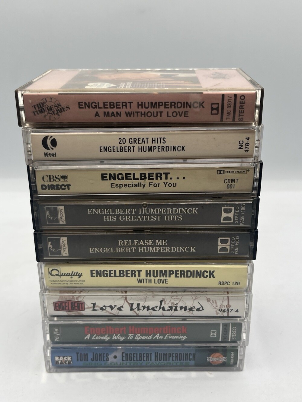 Engelbert Humperdinck Lot Of 9 Cassette Tapes / Very Good Condition